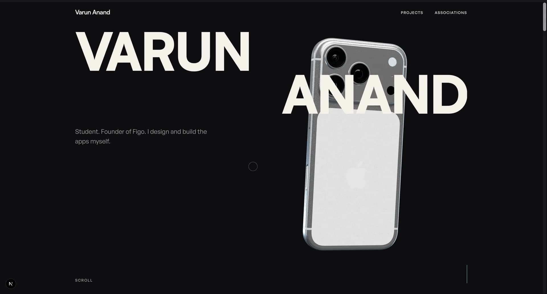 This portfolio — A 3D scroll narrative with a CMS behind it.